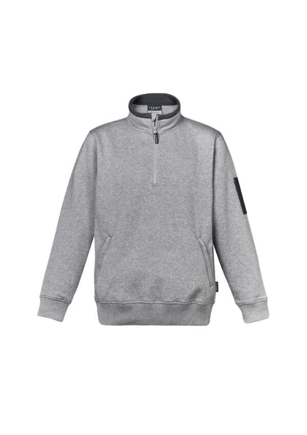 Unisex 1/4 Zip Brushed Fleece Pullover - Image 2