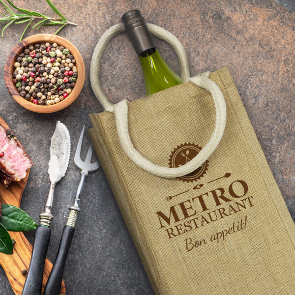 Donato Jute Double Wine Carrier - Image 4