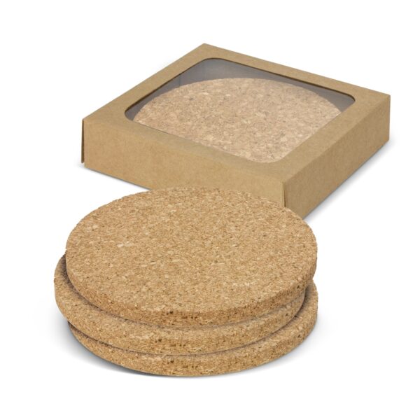 Oakridge Cork Coaster Round Set of 4 - Image 2