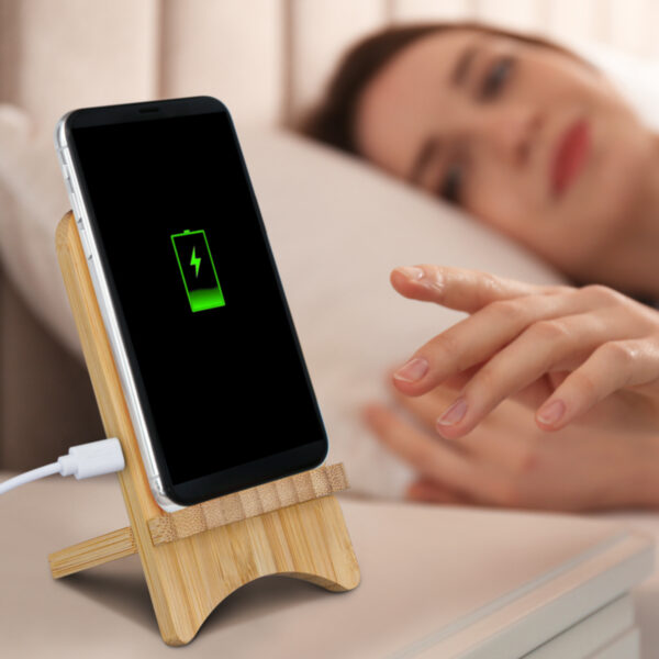 Bamboo Wireless Charging Stand - Image 4