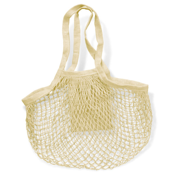 Cotton Mesh Foldaway Tote Bag - Image 3