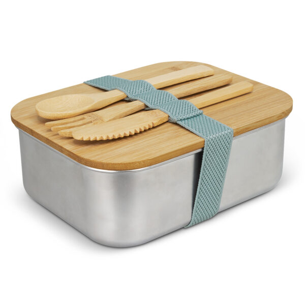 Stainless Steel Lunch Box with Cutlery - Image 2