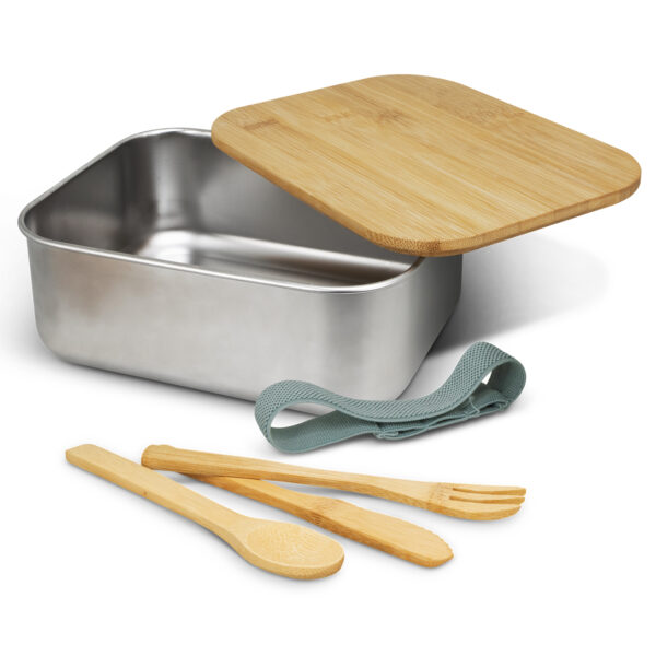 Stainless Steel Lunch Box with Cutlery - Image 3