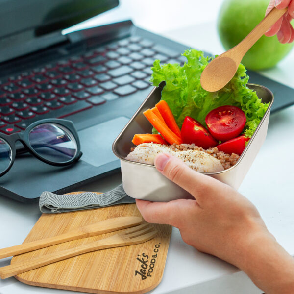 Stainless Steel Lunch Box with Cutlery - Image 4