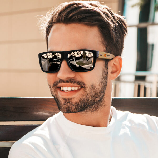 Maui Mirror Lens Sunglasses - Bamboo - Image 7