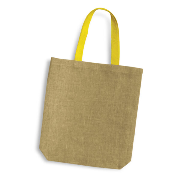 Thera Jute Tote Bag - Coloured Handles - Image 2