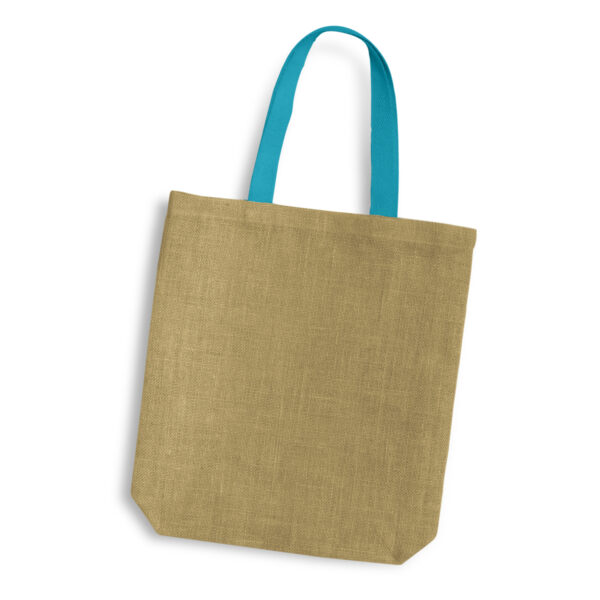 Thera Jute Tote Bag - Coloured Handles - Image 8