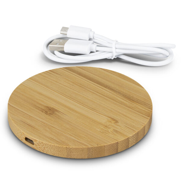 Vita Bamboo Wireless Charger - Round - Image 2