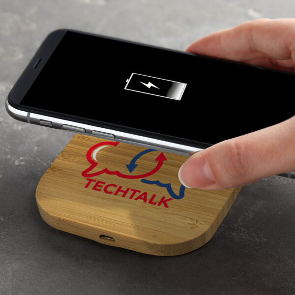 Vita Bamboo Wireless Charger - Square - Image 4