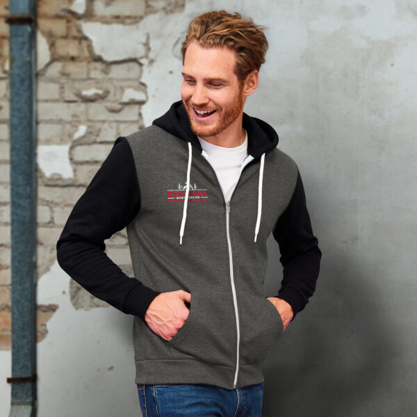 SOLS Silver Unisex Zipped Sweatshirt - Image 4
