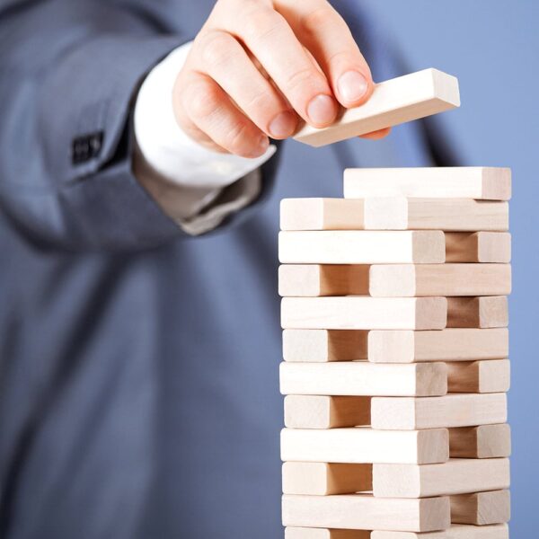 Tumbling Tower Wood Block Stacking Game - Image 8