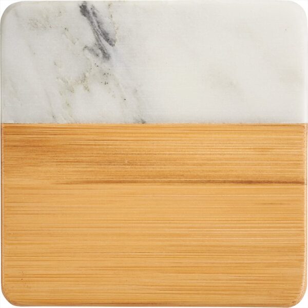 Marble and Bamboo Coaster - Image 2