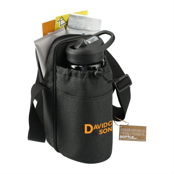 Traver RPET Adjustable Bottle Sling Cooler w/ Pouch - Image 4