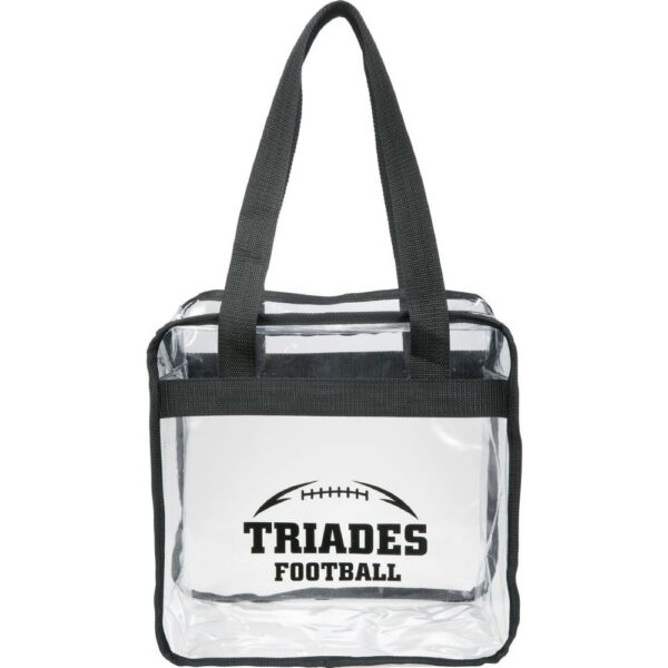 Game Day Clear Zippered Safety Tote 15L - Image 4