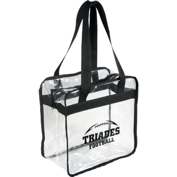 Game Day Clear Zippered Safety Tote 15L - Image 5