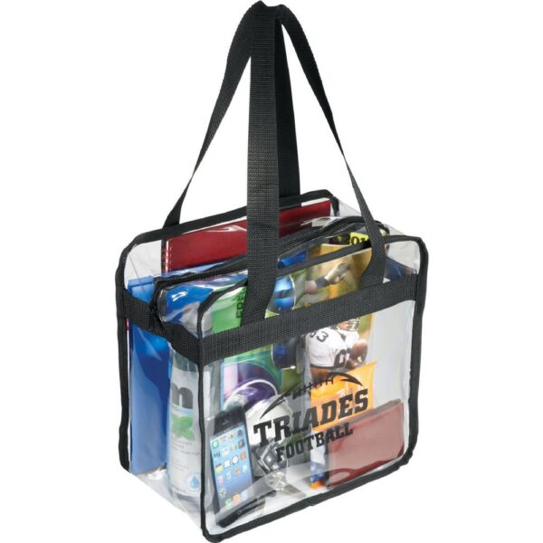 Game Day Clear Zippered Safety Tote 15L - Image 6