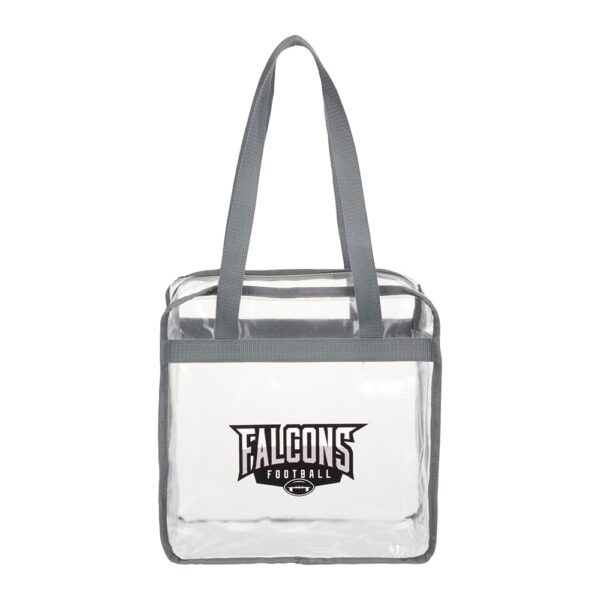 Game Day Clear Zippered Safety Tote 15L - Image 7