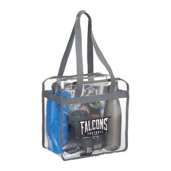 Game Day Clear Zippered Safety Tote 15L - Image 3