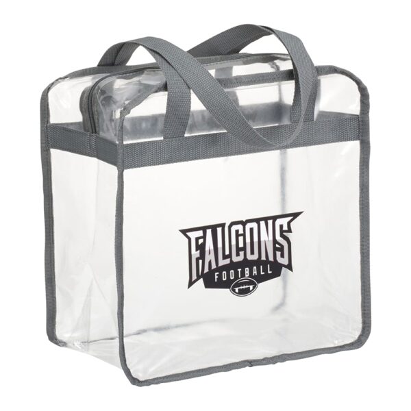 Game Day Clear Zippered Safety Tote 15L - Image 9