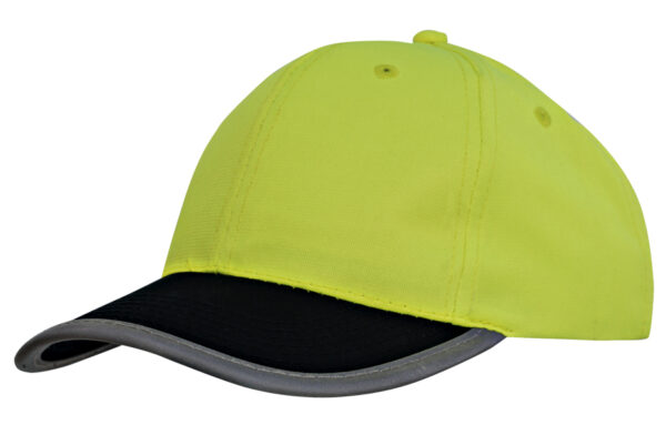 Luminescent Safety Cap with Reflective Trim - Image 3