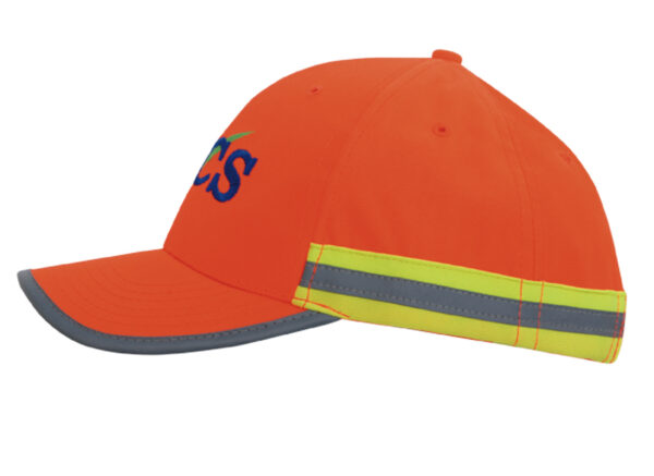 Hi Vis Cap with Reflective Tape - Image 2