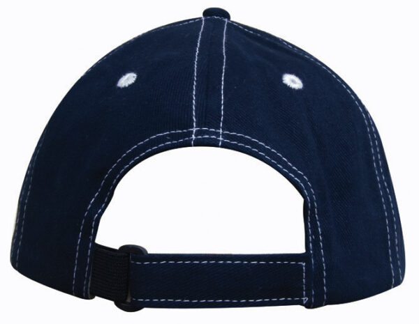 Brushed Heavy Cotton Two Tone Cap with Contrasting Stitching and Open Lip Sandwich - Image 2