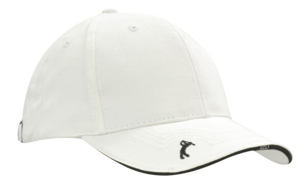 Chino Twill Golf Cap with Peak Embroidery - Image 4
