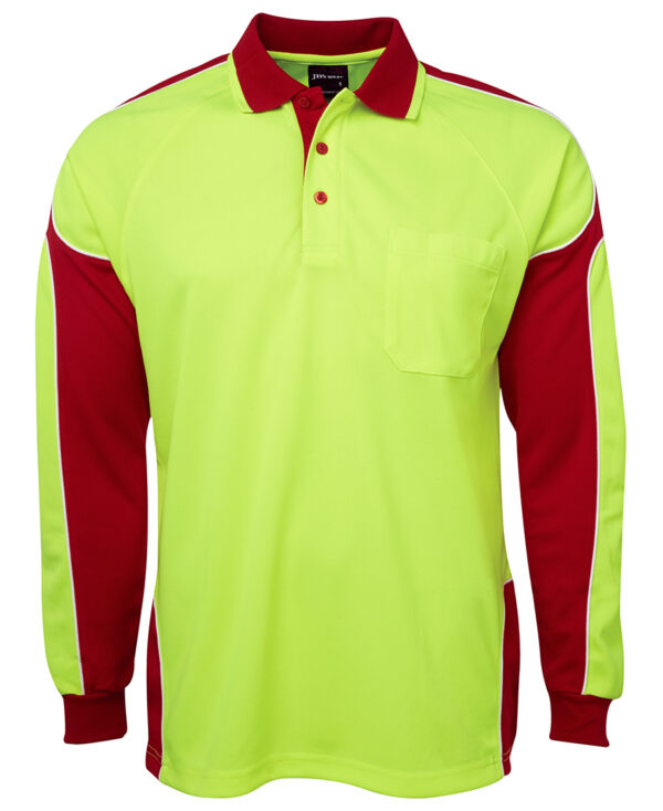 JB's Hi Vis L/S Arm Panel Polo - Image 3