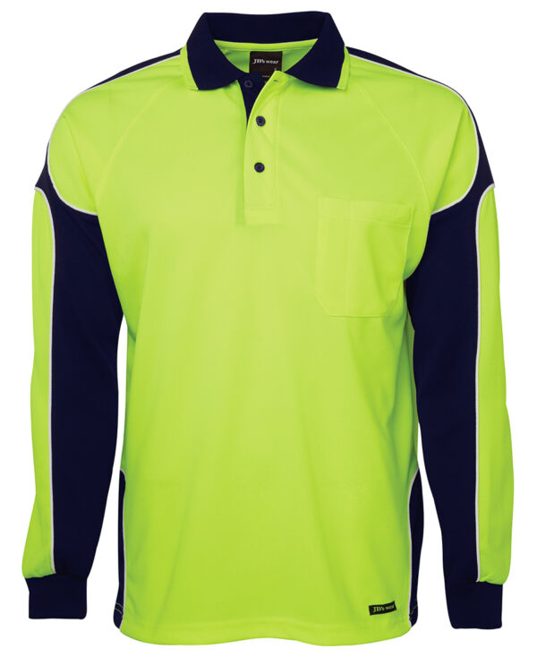 JB's Hi Vis L/S Arm Panel Polo - Image 5