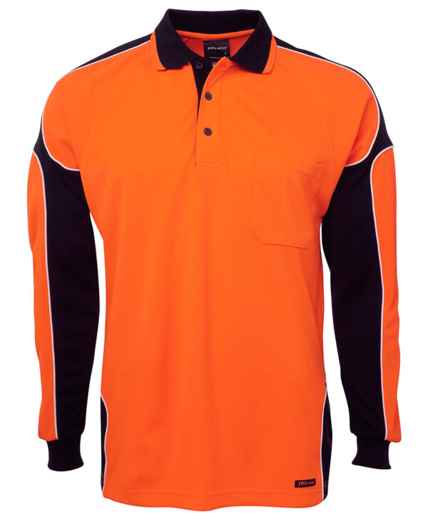 JB's Hi Vis L/S Arm Panel Polo - Image 9