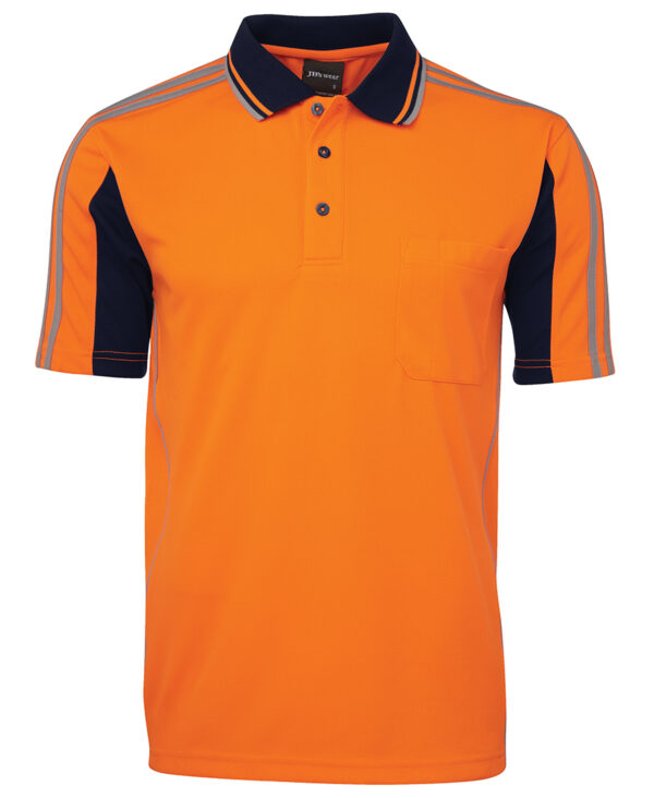 JB's Hi Vis S/S Arm Tape Polo - Image 3