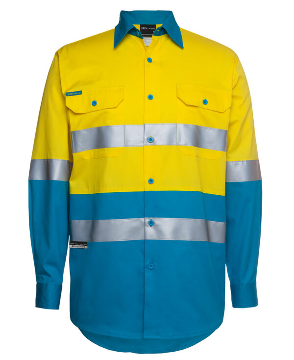 JB's Hi Vis L/S (D+N) 150G Work Shirt - Image 5