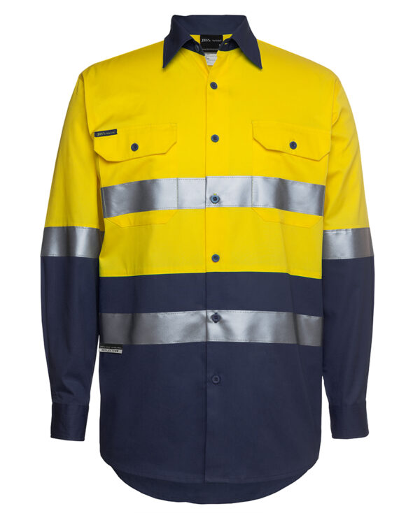 JB's Hi Vis L/S (D+N) 150G Work Shirt - Image 7