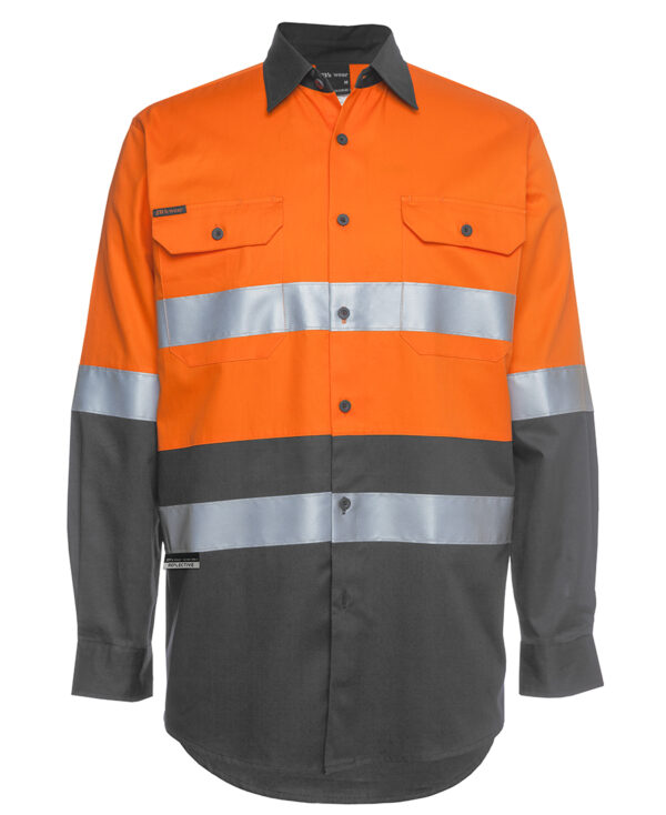 JB's Hi Vis L/S (D+N) 150G Work Shirt - Image 9