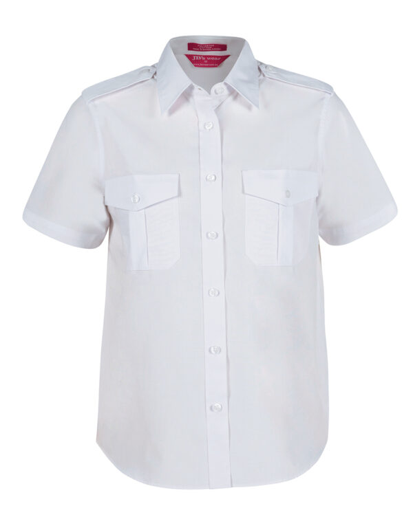 JB's Ladies S/S Epaulette Shirt - Image 3