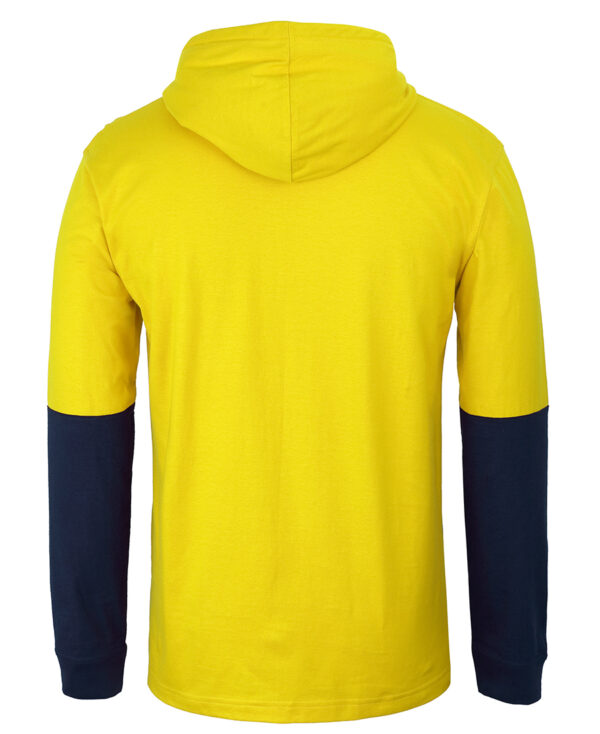 JB's Hi Vis L/S Cotton Tee with Hood - Image 4