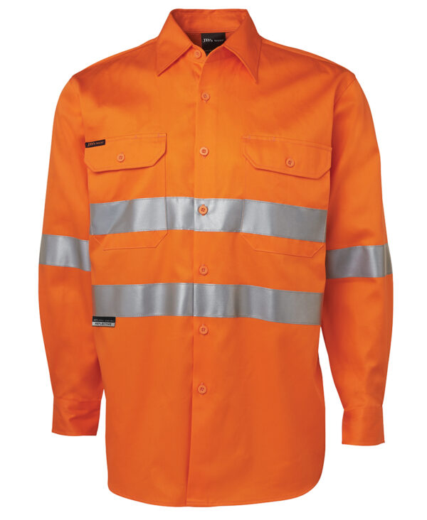 JB's L/S 190G Work Shirt With Reflective Tape - Image 3