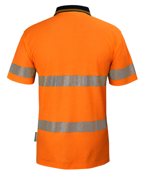 JB's Hi Vis (D+N) Cotton Back S/S Segmented Tape Polo - Image 4