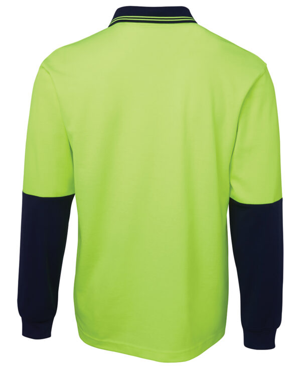 JB's Hi Vis L/S Cotton Back Polo - Image 2