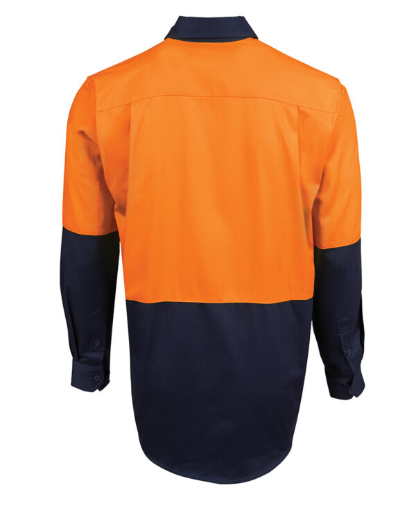 JB's Hi Vis Close Front L/S 190g Work Shirt - Image 2