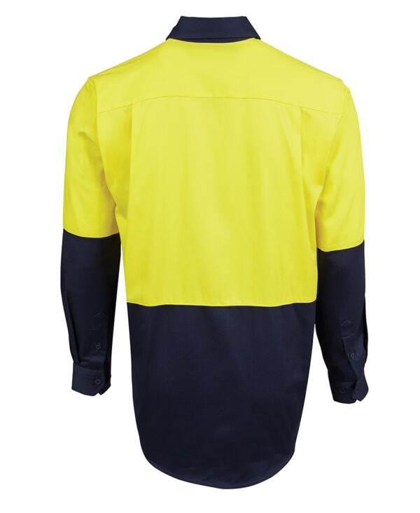 JB's Hi Vis Close Front L/S 190g Work Shirt - Image 4