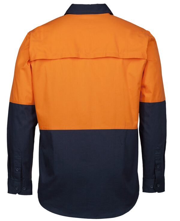 JB's Hi Vis Close Front L/S 150g Work Shirt - Image 2