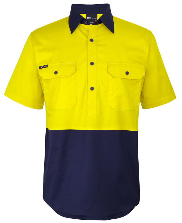 JB's Hi Vis Close Front S/S 150g Work Shirt - Image 3