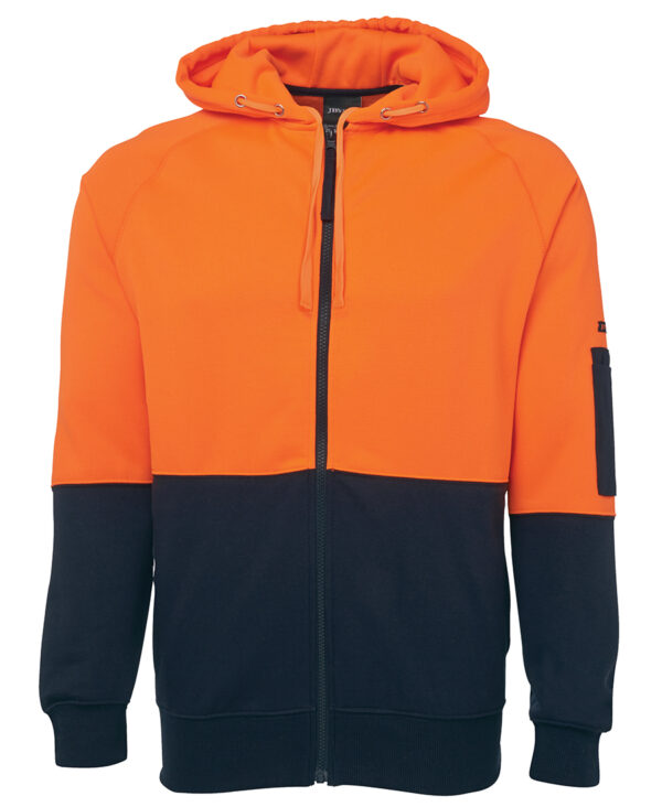 JB's Hi Vis Full Zip Fleecy Hoodie - Image 3