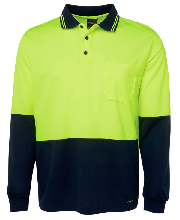 JB's Hi Vis L/S Traditional Polo - Image 5