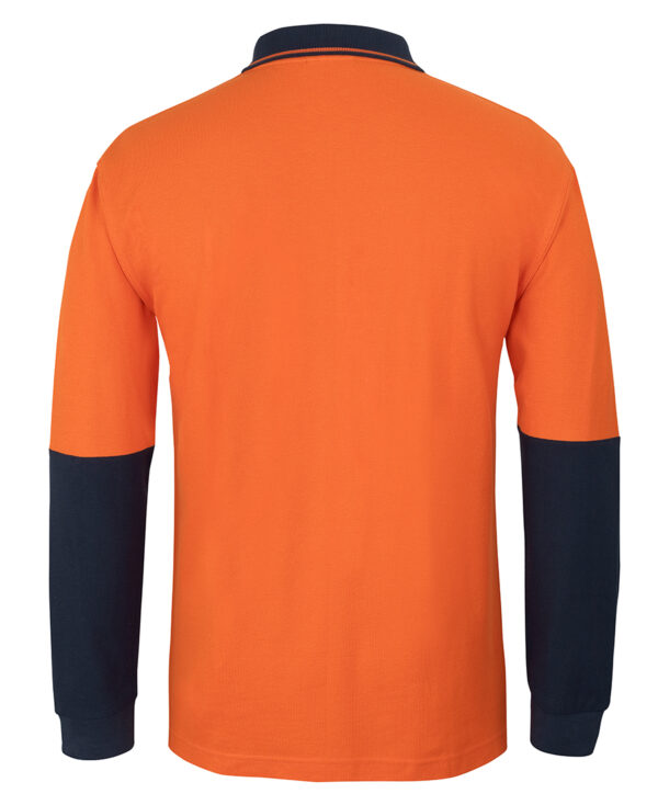 JB's Hi Vis L/S Cotton Pique Trad Polo - Image 2