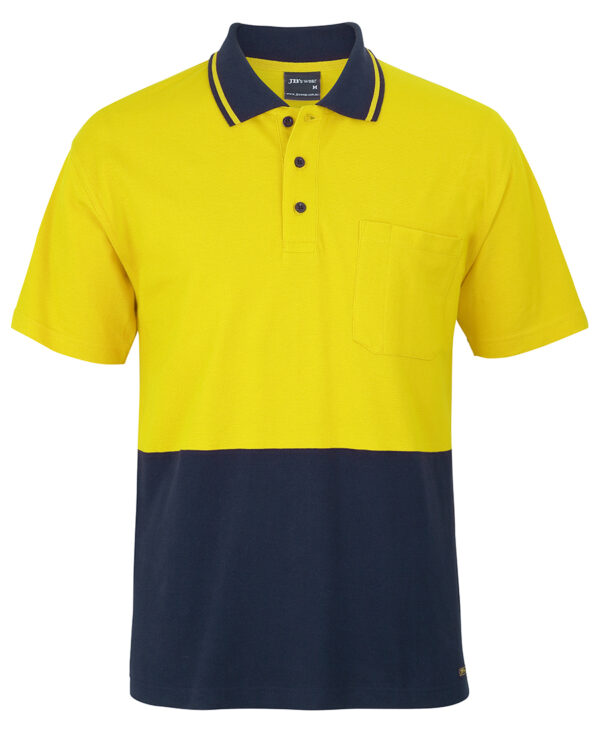 JB's Hi Vis S/S Cotton Pique Trad Polo - Image 3