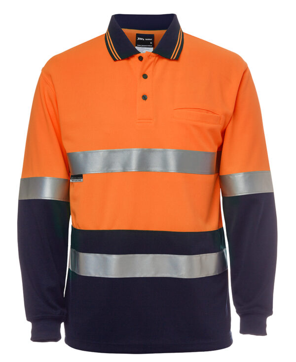 JB's Hi Vis L/S (D+N) Traditional Polo - Image 3