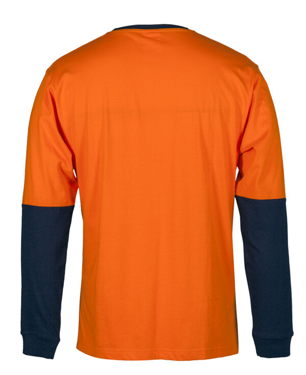 JB's Hi Vis L/S Crew Neck Cotton T-shirt - Image 2