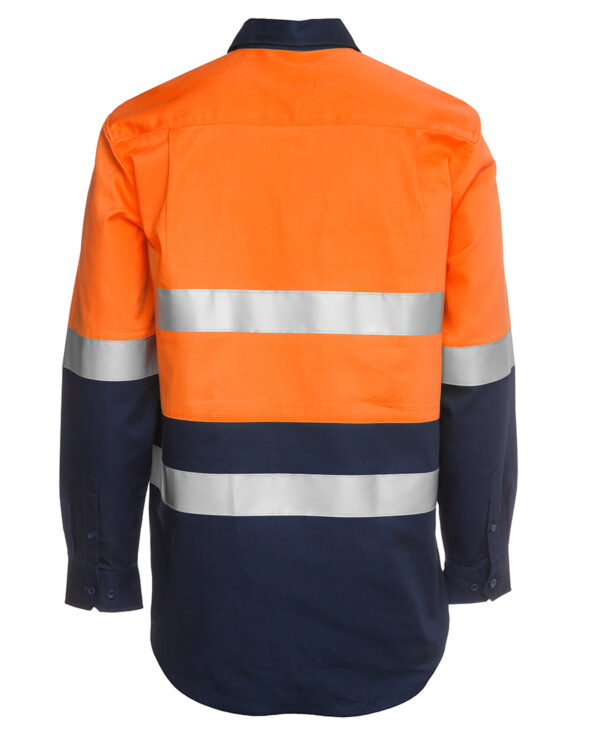 JB's Hi Vis (D+N) Close Front L/S 190g Work Shirt - Image 2